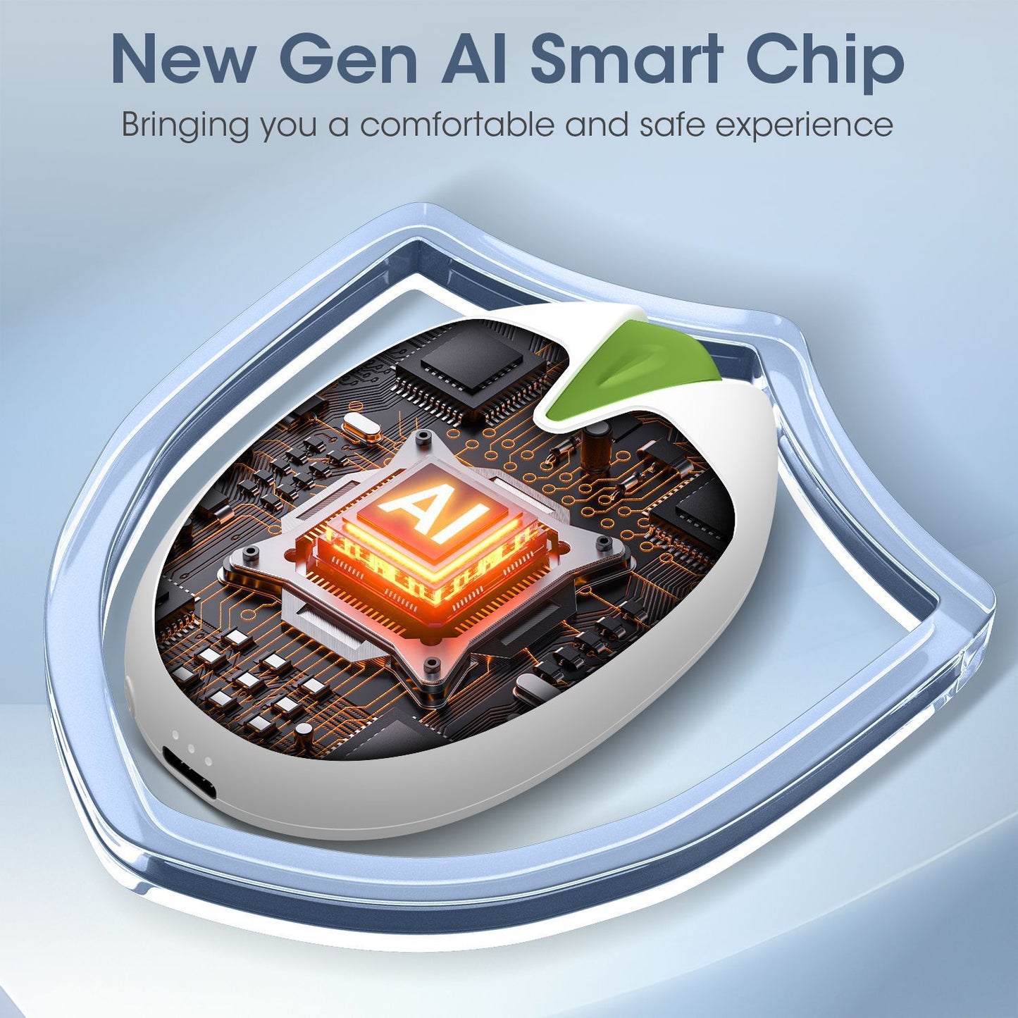 Wiederaufladbarer Handwärmer 🥜 Pistazien-Design | 2-in-1 Wärme & Powerbank