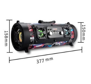 OXARY Subwoofer Bluetooth Speaker – Tragbarer Lautsprecher mit tiefem Bass & LED-Lichtshow