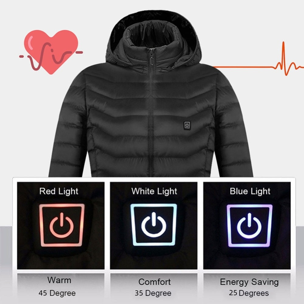 Beheizte Winterjacke 🔥 USB-Heizjacke mit 3 Wärmezonen | Wasserdicht & Winddicht