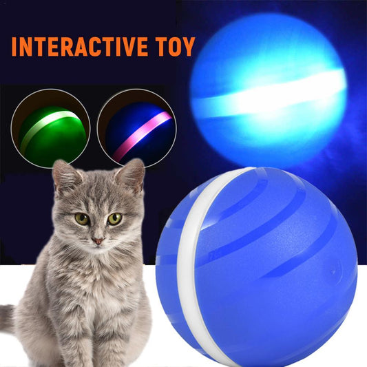 Interaktiver LED-Spielball 🐾 – Automatischer Katzen- & Hundespielball mit Licht & Bewegung