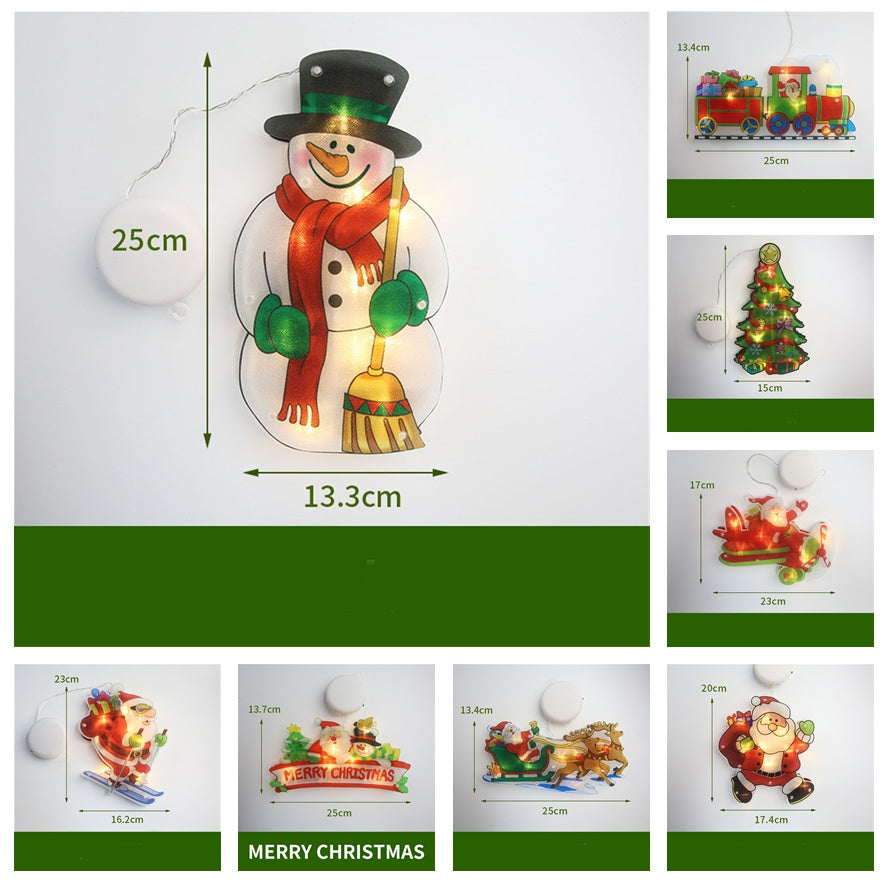 LED Fensterlichter 🎄 – Weihnachtsdeko mit Saugnapf (6er Set)
