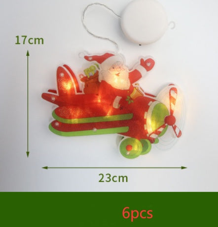 LED Fensterlichter 🎄 – Weihnachtsdeko mit Saugnapf (6er Set)
