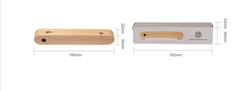 Minimalistisches LED-Sensor-Nachtlicht 🌙 – Holzdesign mit Bewegungssensor & USB