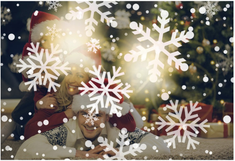 Weihnachts-Projektorlampe ❄️ Schneeflocken LED Lichtshow für Innen & Außen