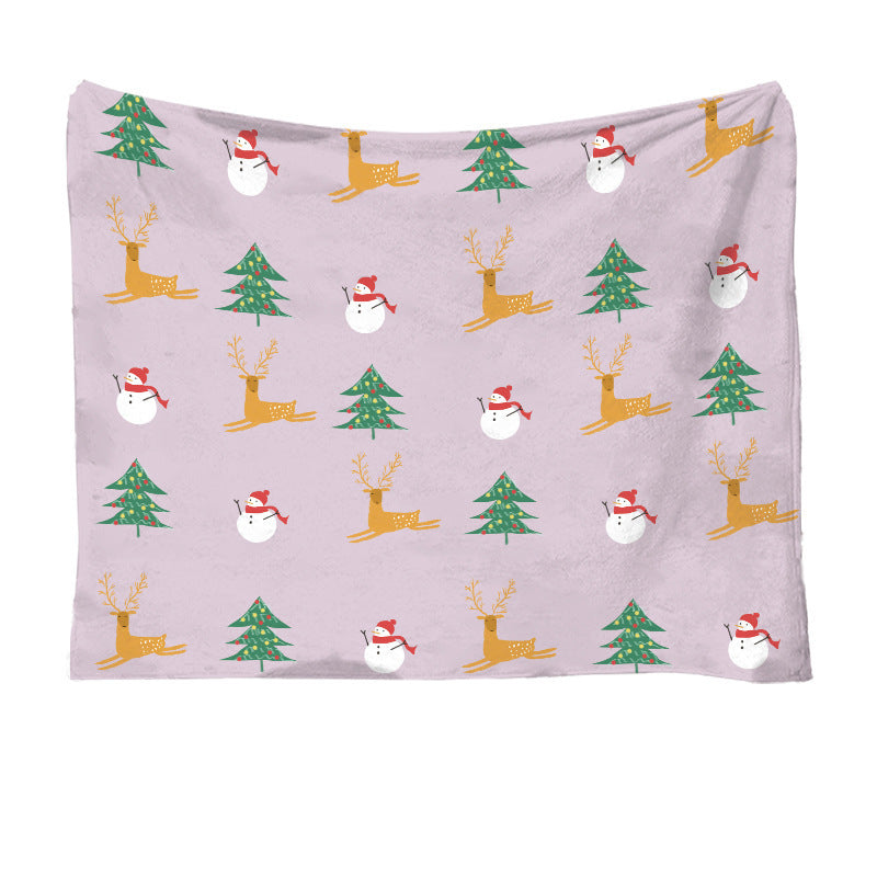 Weihnachtsdecke 🎅 Kuschelige Flanelldecke mit Rentiermotiv