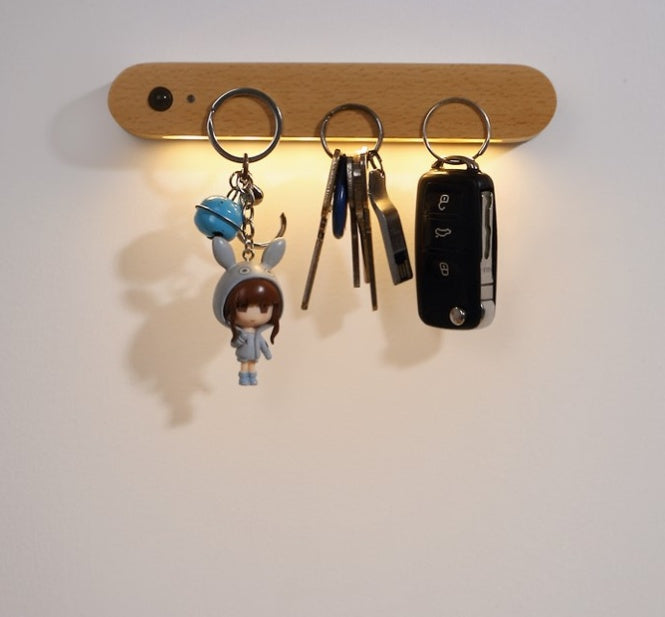 Minimalistisches LED-Sensor-Nachtlicht 🌙 – Holzdesign mit Bewegungssensor & USB