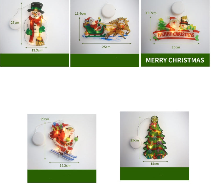 LED Fensterlichter 🎄 – Weihnachtsdeko mit Saugnapf (6er Set)