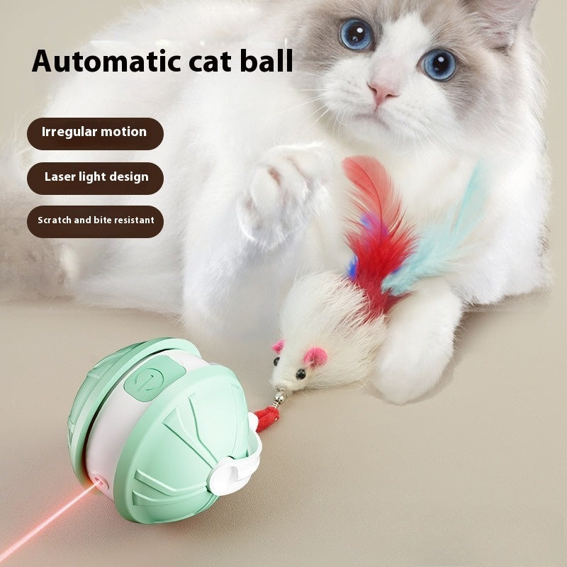 Intelligenter Laser-Spielball 🐾 – Automatisches Katzenspielzeug mit Bewegung & Licht
