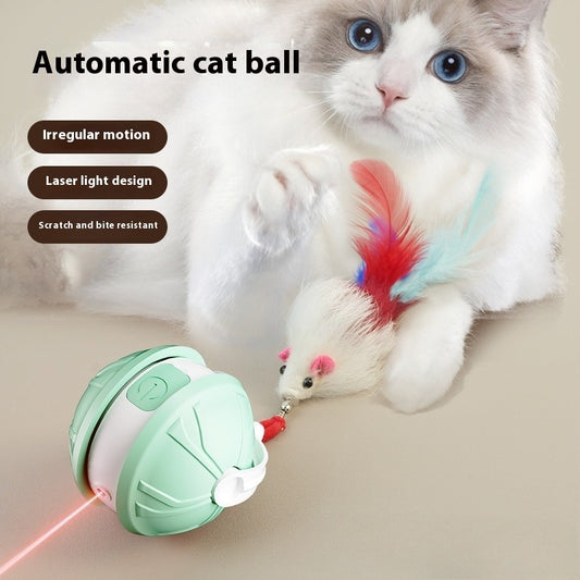 Intelligenter Laser-Spielball 🐾 – Automatisches Katzenspielzeug mit Bewegung & Licht