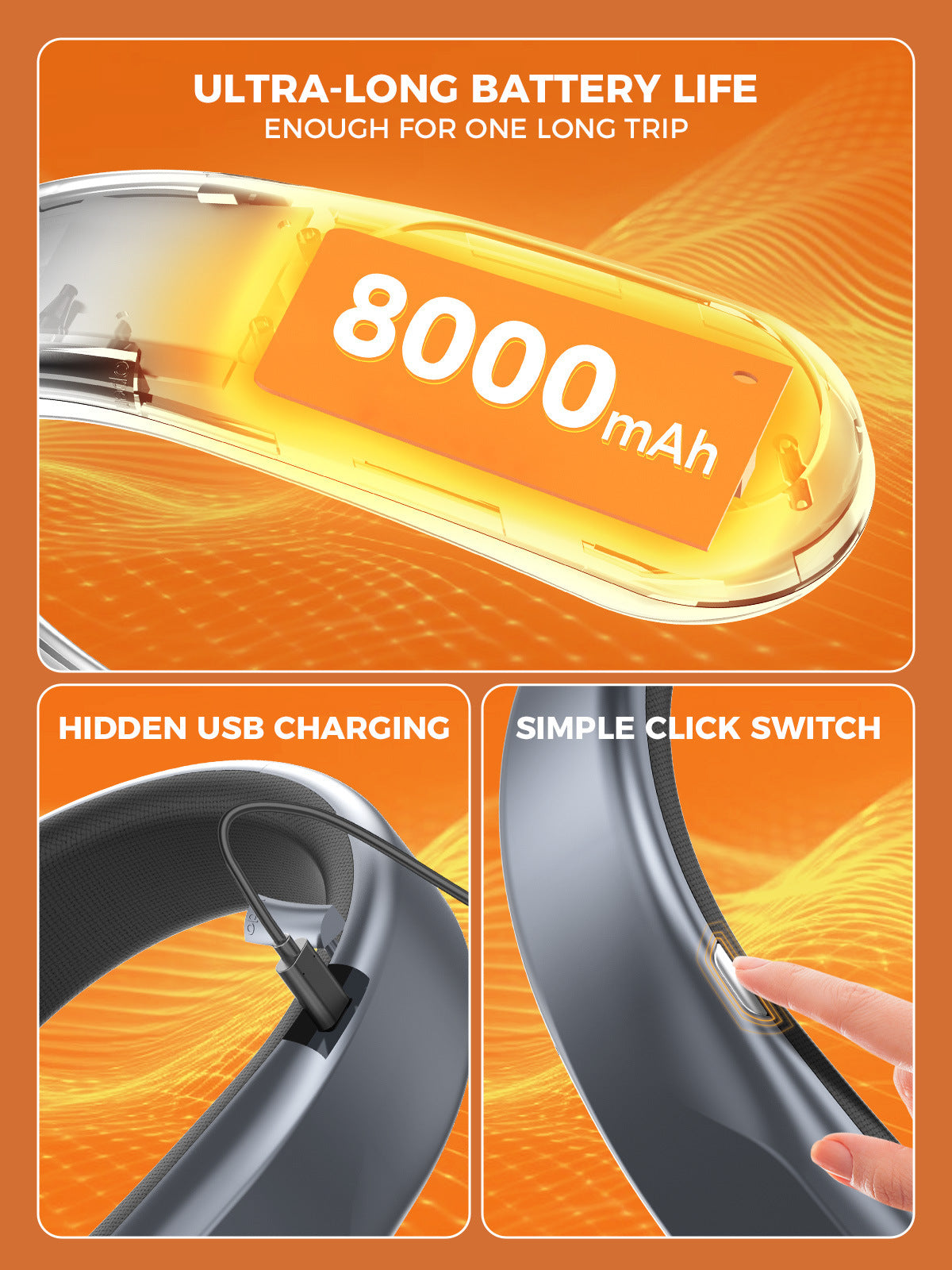 Tragbarer Halswärmer 🔥 Elektrische Nackenheizung | Für Büro, Outdoor & Zuhause