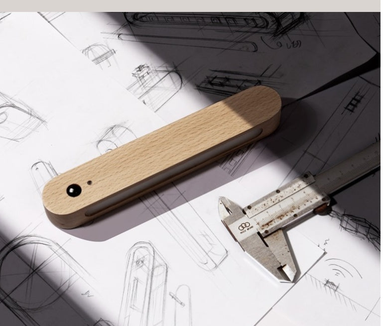 Minimalistisches LED-Sensor-Nachtlicht 🌙 – Holzdesign mit Bewegungssensor & USB