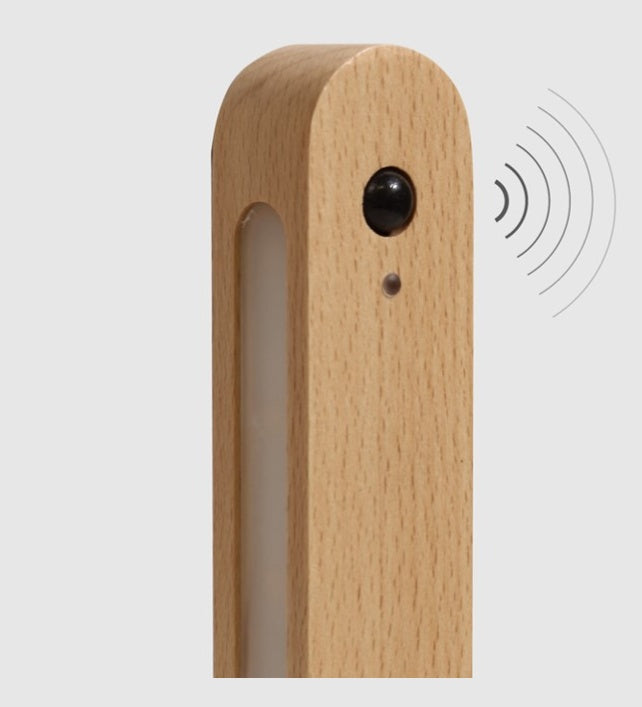 Minimalistisches LED-Sensor-Nachtlicht 🌙 – Holzdesign mit Bewegungssensor & USB