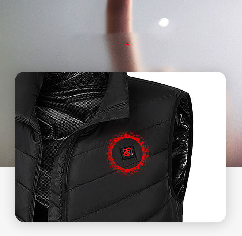 Beheizte Weste 🔥 USB-Aufladung & 3 Heizstufen | Warm durch den Winter (Camouflage)